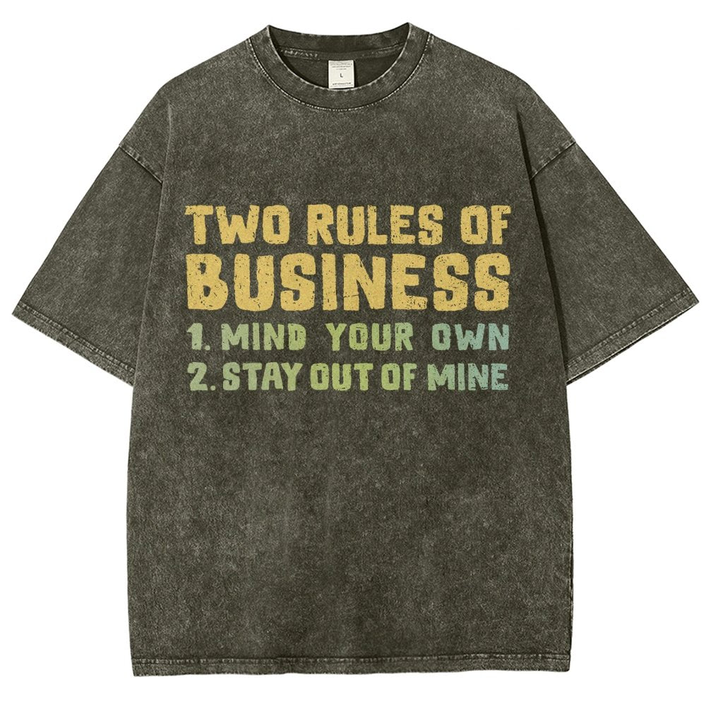 Two Rules of Business Vintage Distressed T-shirt