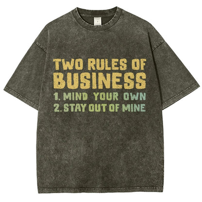 Two Rules of Business Vintage Distressed T-shirt