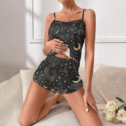Planet Symbols Women's Geek Suspender Cami Set
