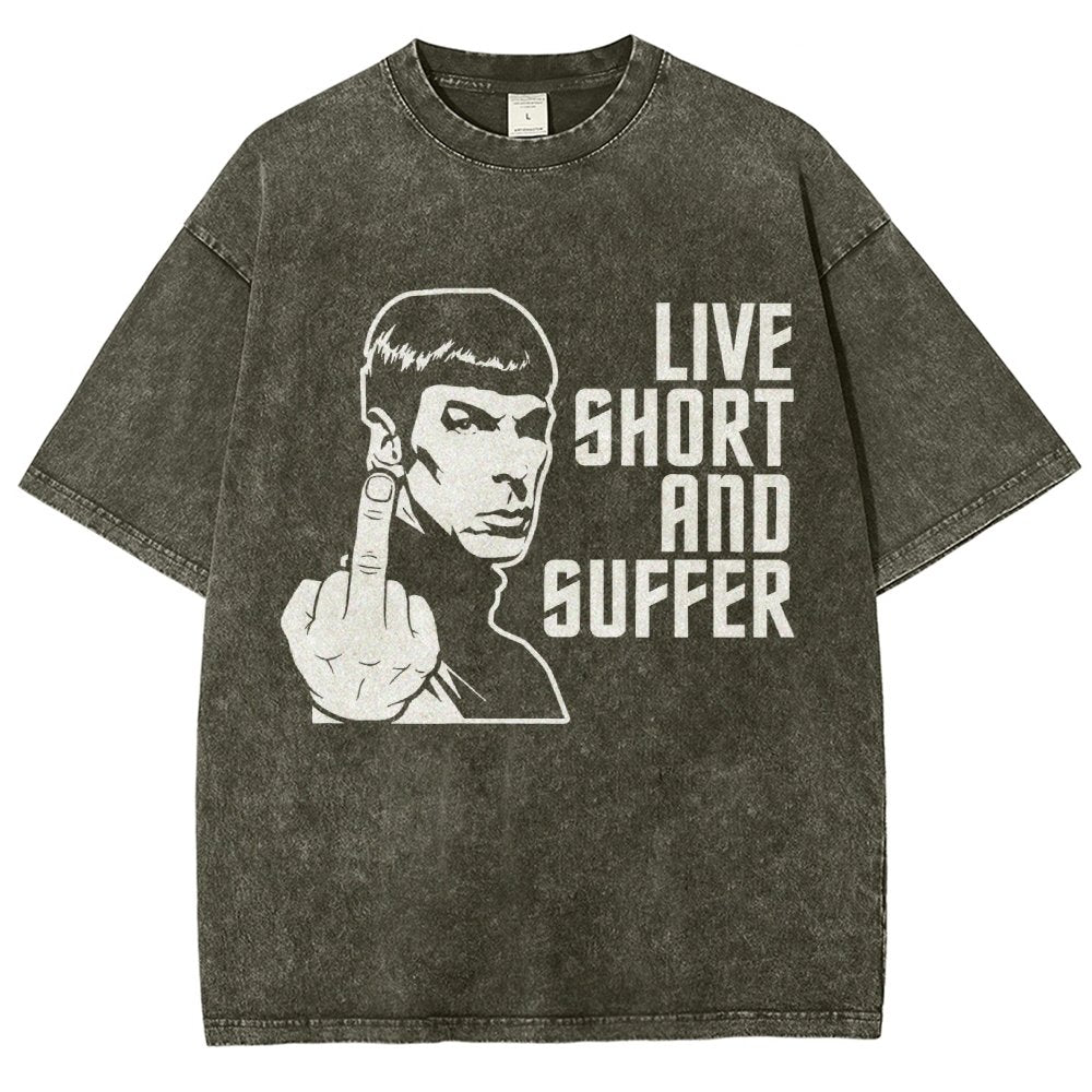 Live Short and Suffer Vintage Distressed T-shirt