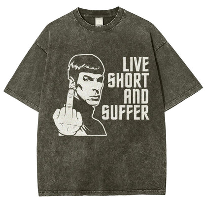 Live Short and Suffer Vintage Distressed T-shirt