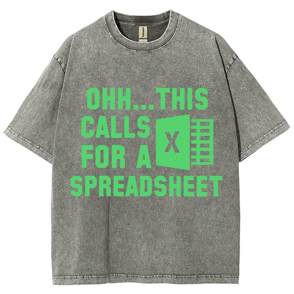 Ohh...This Calls for a Spreadsheet Vintage Distressed T-shirt