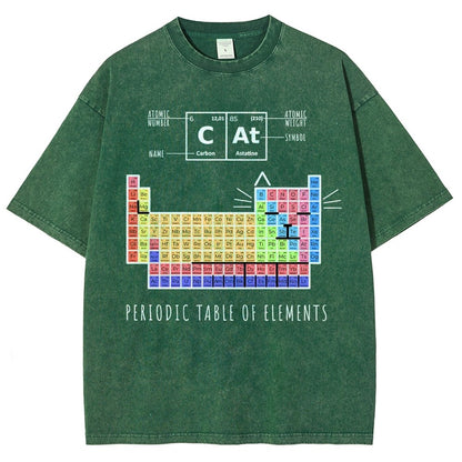 Periodic Table Of Cats Vintage Distressed T-shirt