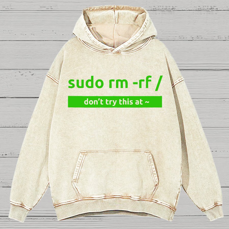 Sudo Linux Programming Command Nerd Vintage Distressed Hoodie