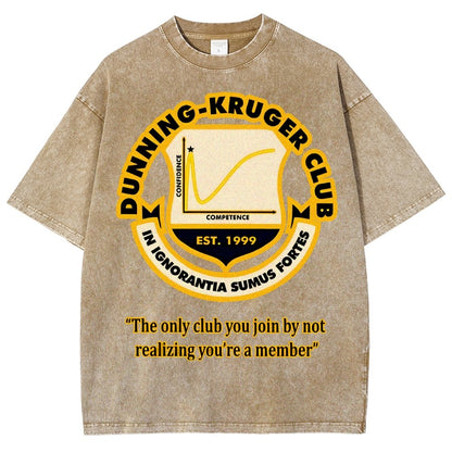 Dunning-Kruger Club Vintage Distressed T-shirt