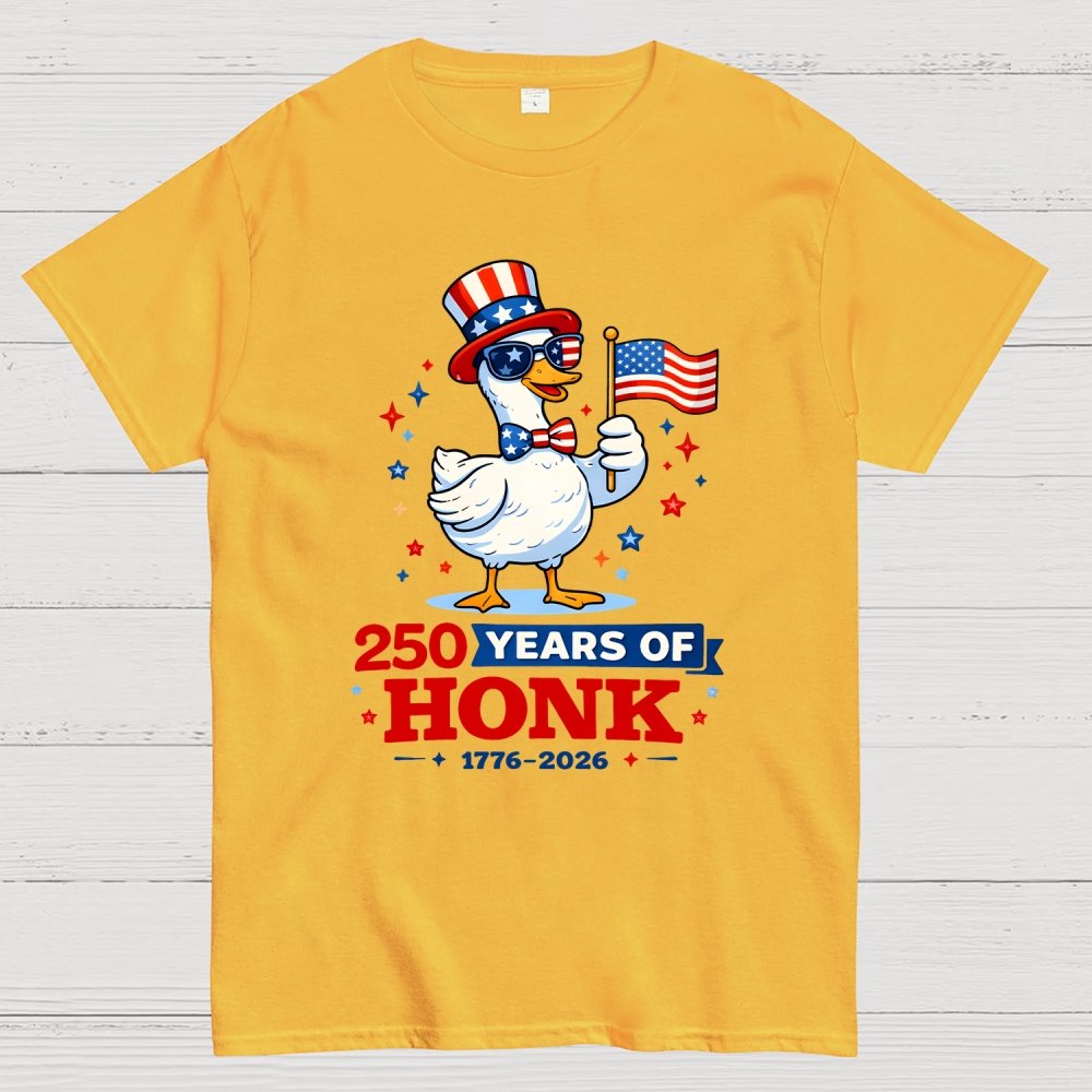 250 Years of Honk , Patriotic Goose Geek T-Shirt