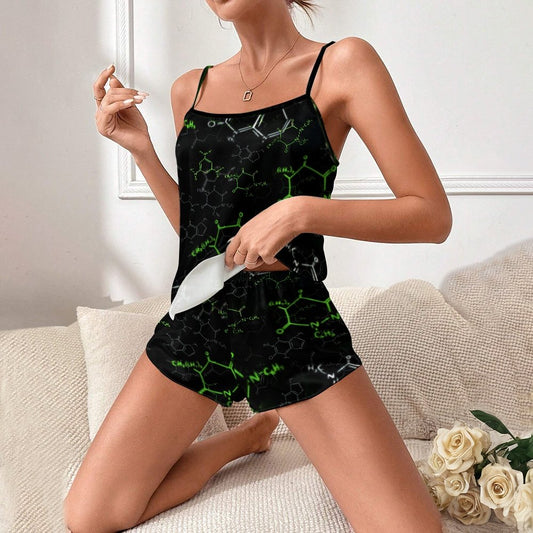Chemical Chain Women's Geek Suspender Cami Set