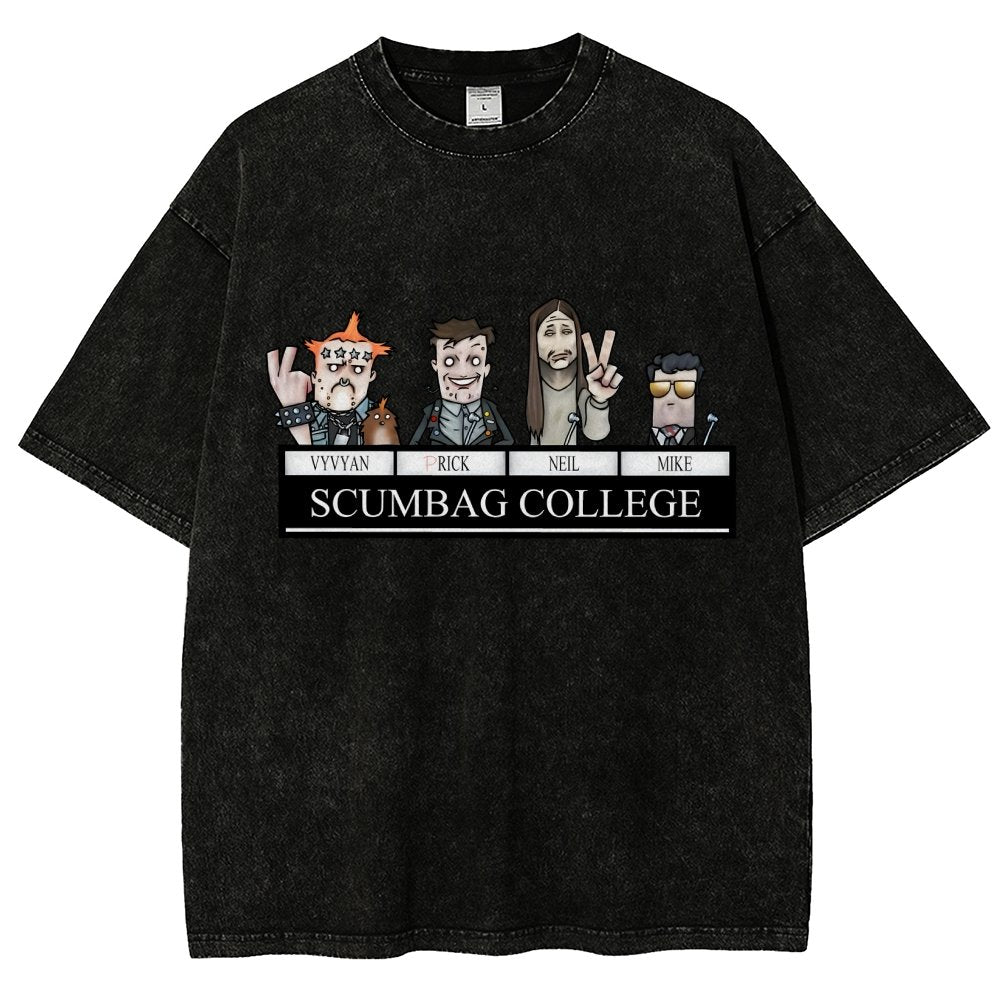 Cool Crew Scumbag College by HappyToast Vintage Distressed T-shirt
