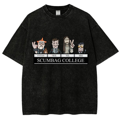 Cool Crew Scumbag College by HappyToast Vintage Distressed T-shirt