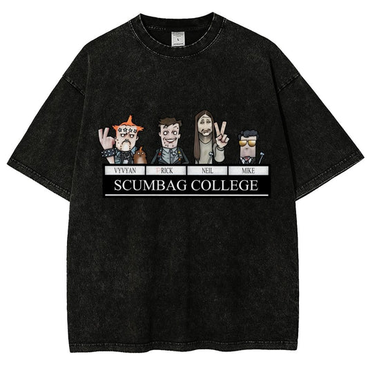 Cool Crew Scumbag College by HappyToast Vintage Distressed T-shirt