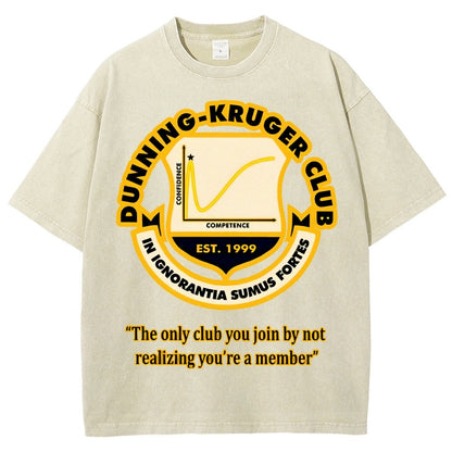 Dunning-Kruger Club Vintage Distressed T-shirt