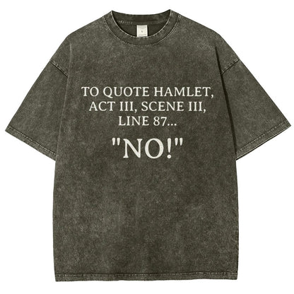 Shakespeare To Quote Hamlet Vintage Distressed T-shirt