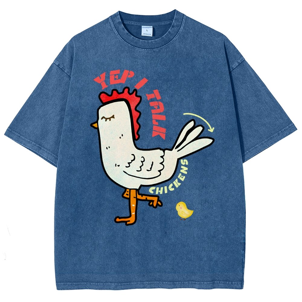 Best Yep I Talk To Chickens Vintage Distressed T-shirt