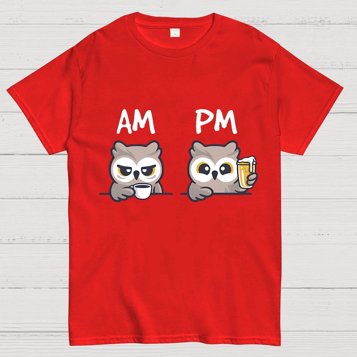 AM PM owl clock Geeky T-Shirt
