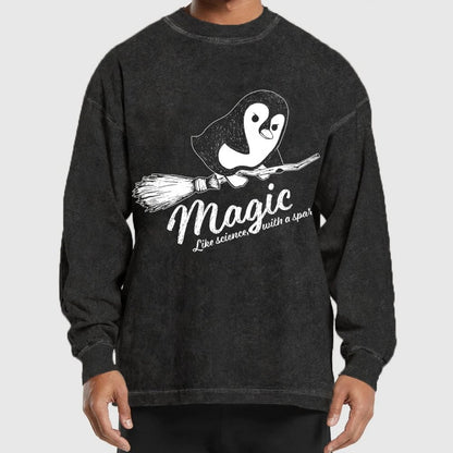 Science With Sparkle Washed Long Sleeve Tee