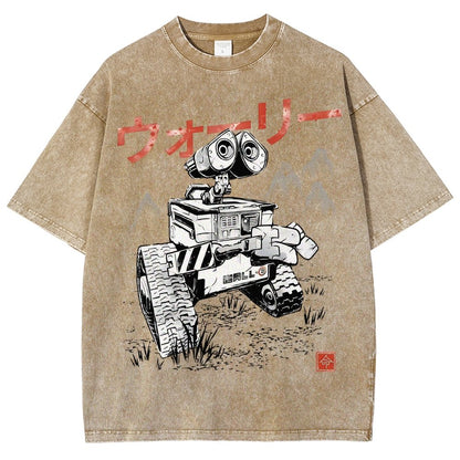 EcoBot Sumi-E Vintage Distressed T-shirt