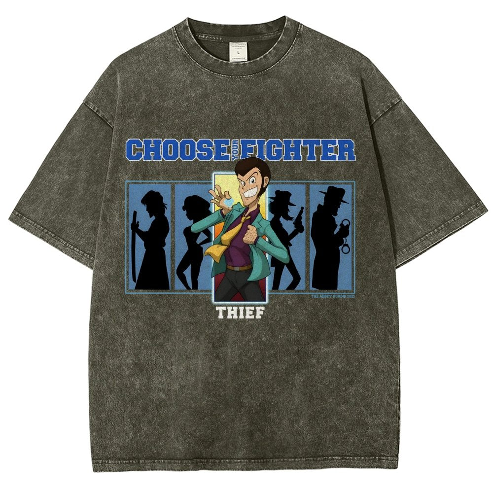 Choose Your Fighter Thief Vintage Distressed T-shirt
