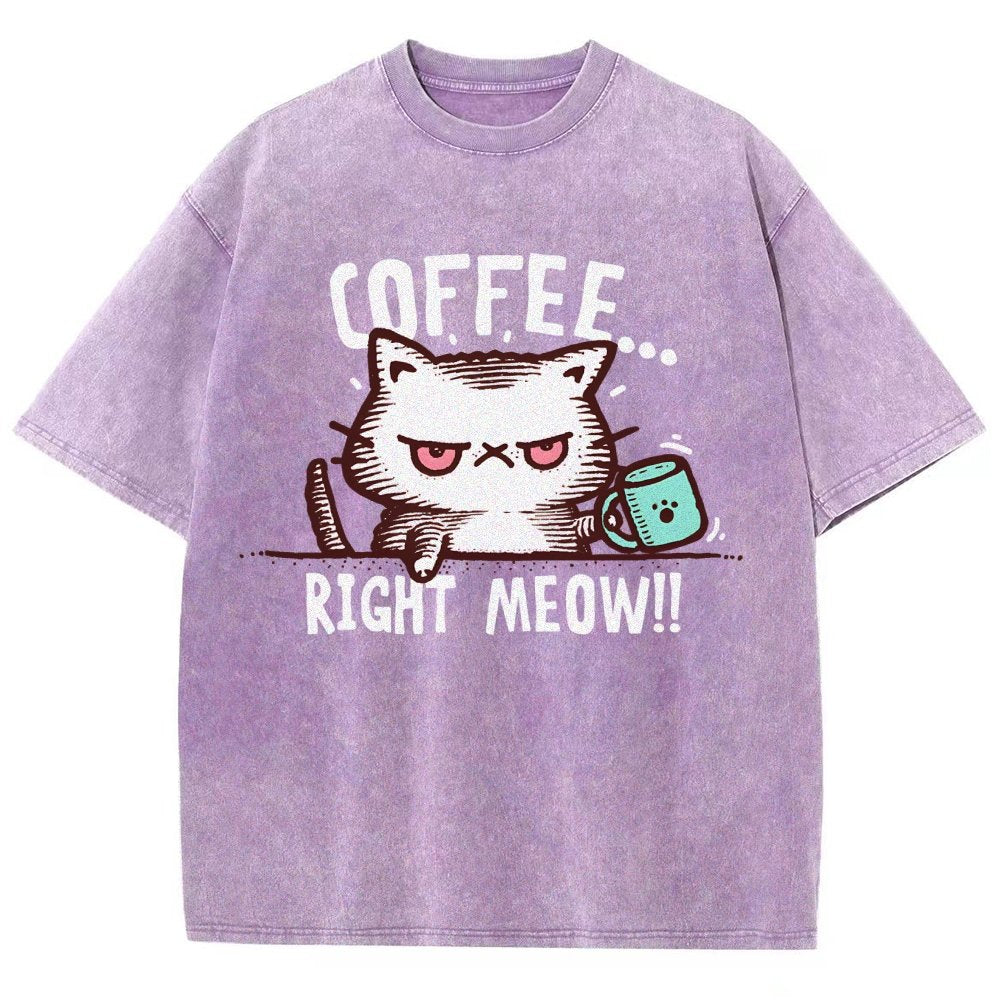 CATffeine Vintage Distressed T-shirt