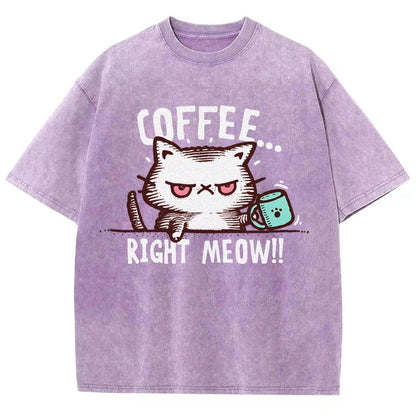 CATffeine Vintage Distressed T-shirt