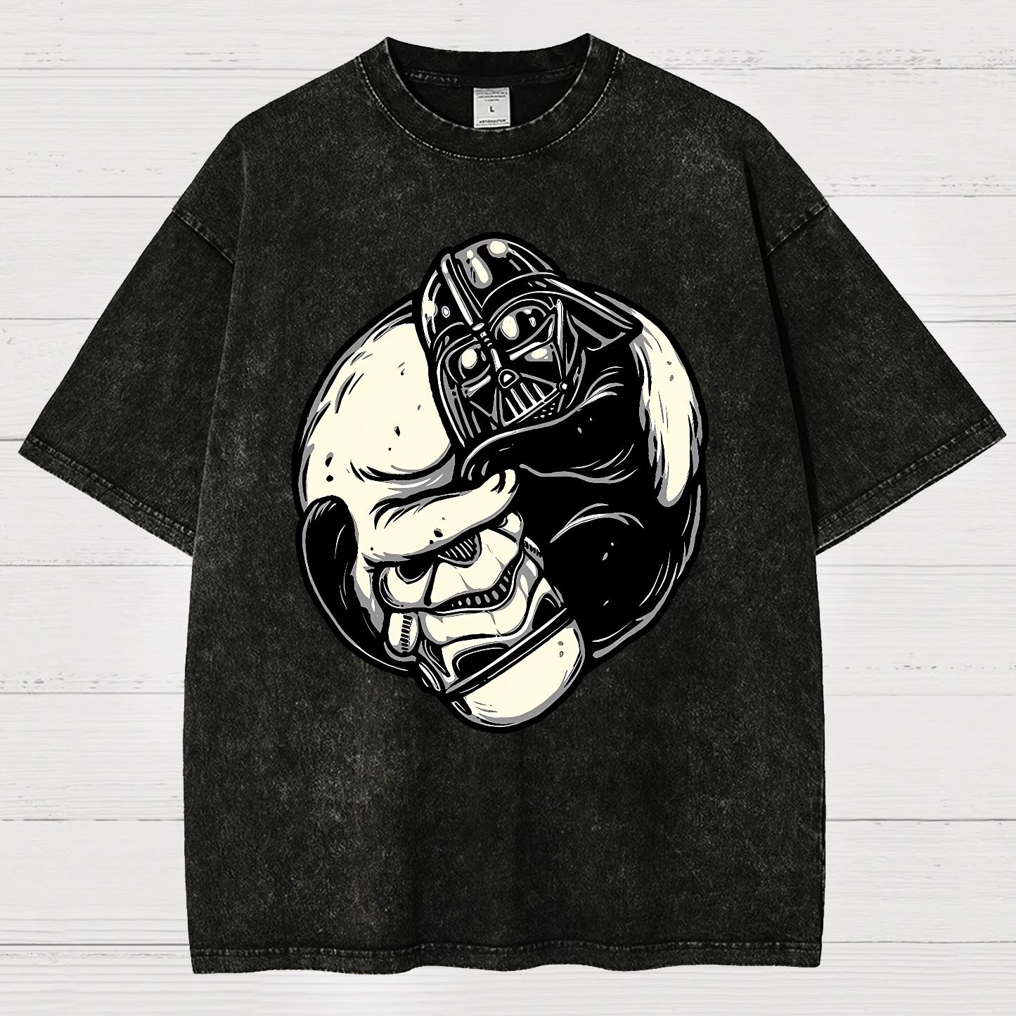 Black and White Cats Vintage Distressed T-shirt