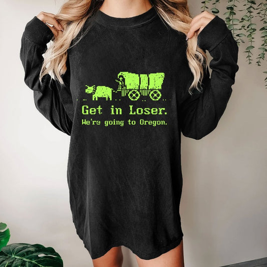 We're Going To Oregon Washed Long Sleeve Tee