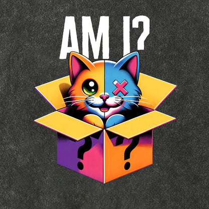 Schrodinger's Cat Shirt, Am I Vintage Distressed T-shirt