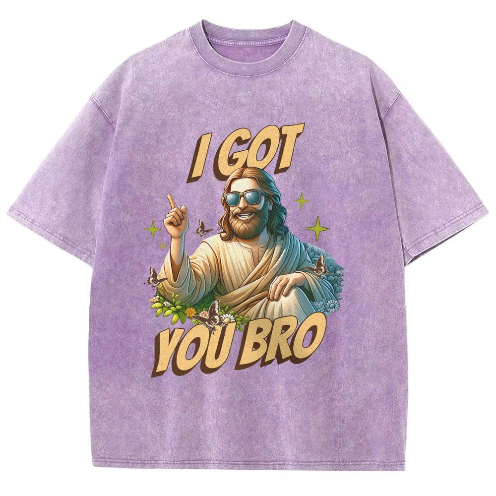 I Got You Bro , Funny Vintage Distressed T-shirt