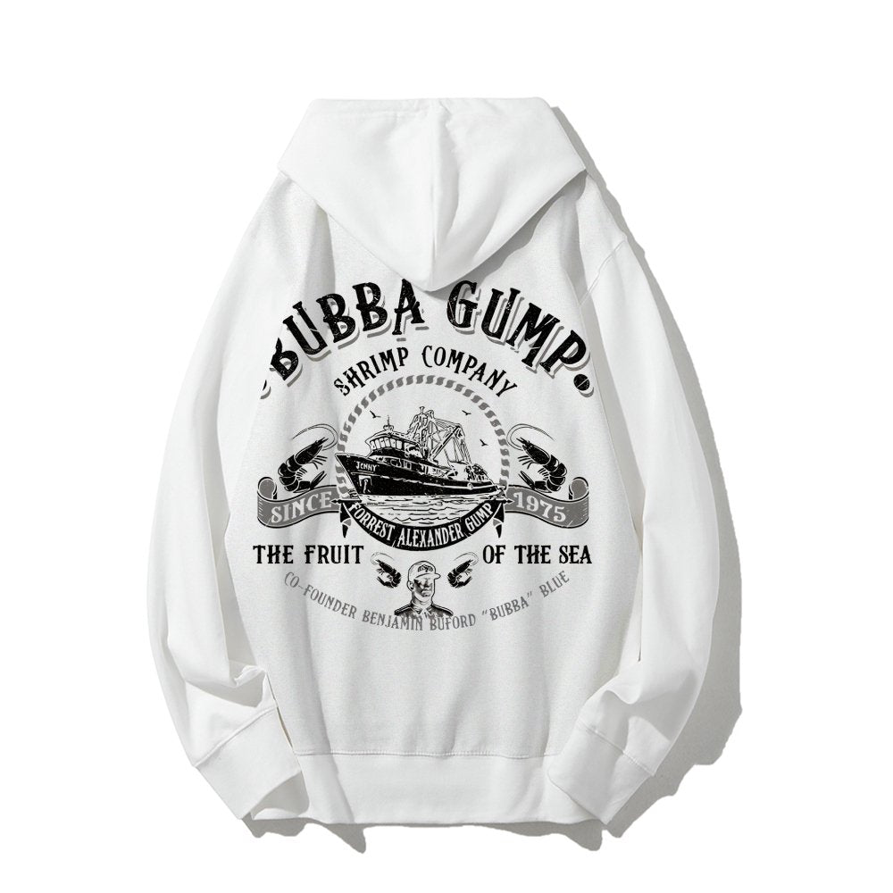 The Fruit Of The Sea Printed Back Unisex Cotton Hoodie