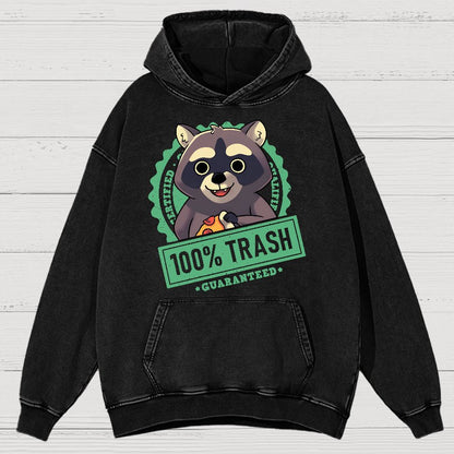 100% Cute Trash Panda Raccoon Seal Vintage Distressed Hoodie