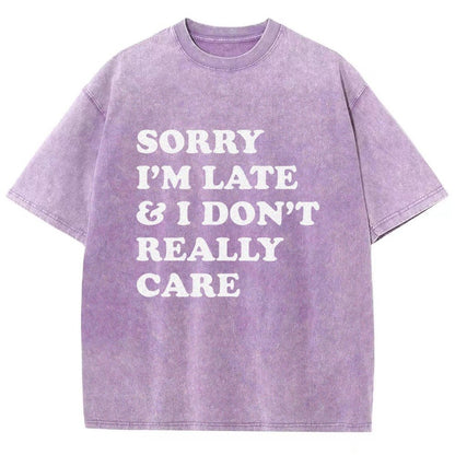 Sorry I'm Late Vintage Distressed T-shirt