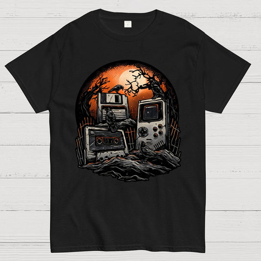 Retro Graveyard Geek T-Shirt