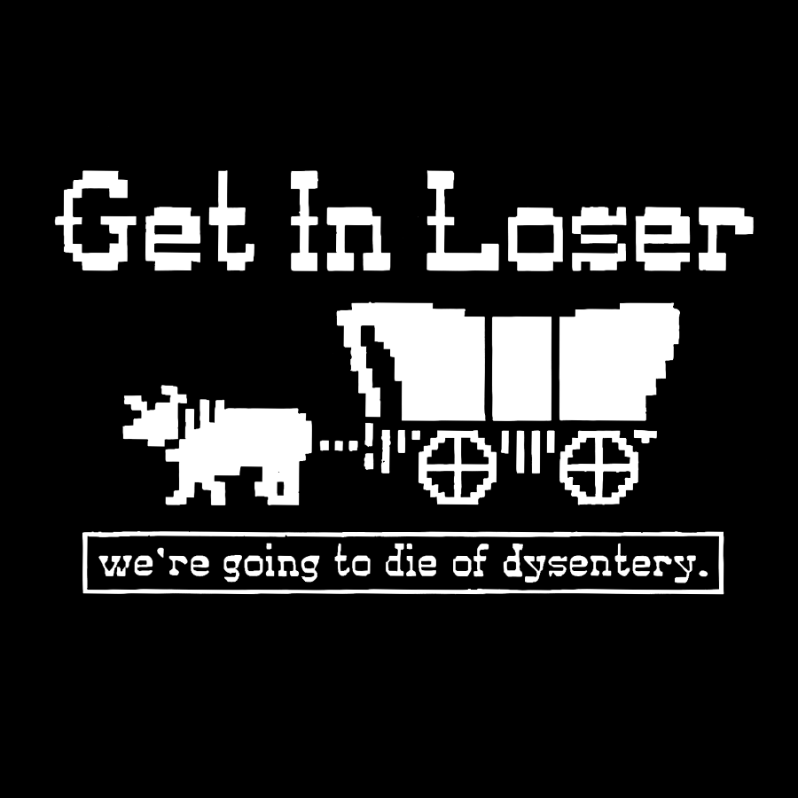 Get In Loser We're Going To Die Of Dysentery Geek Cotton Sweatshirt