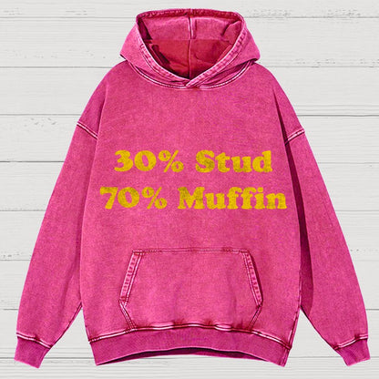 30% Stud 70%Muffin Funny Vintage Distressed Hoodie