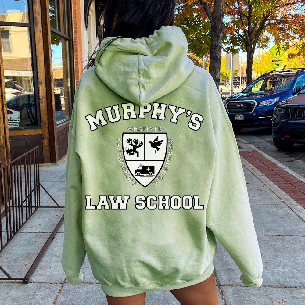 Murphy's Law School  Academic Printed Back Unisex Cotton Hoodie