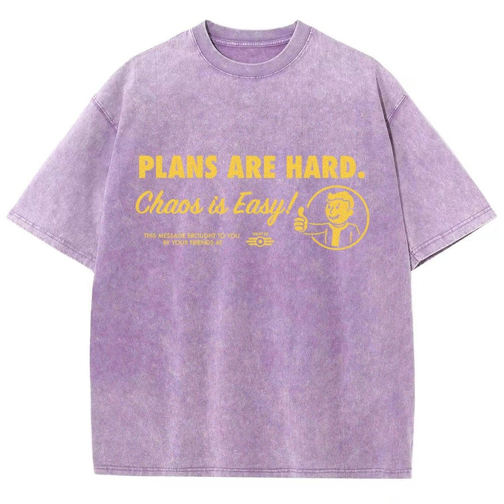 Chaos is Easy Vintage Distressed T-shirt