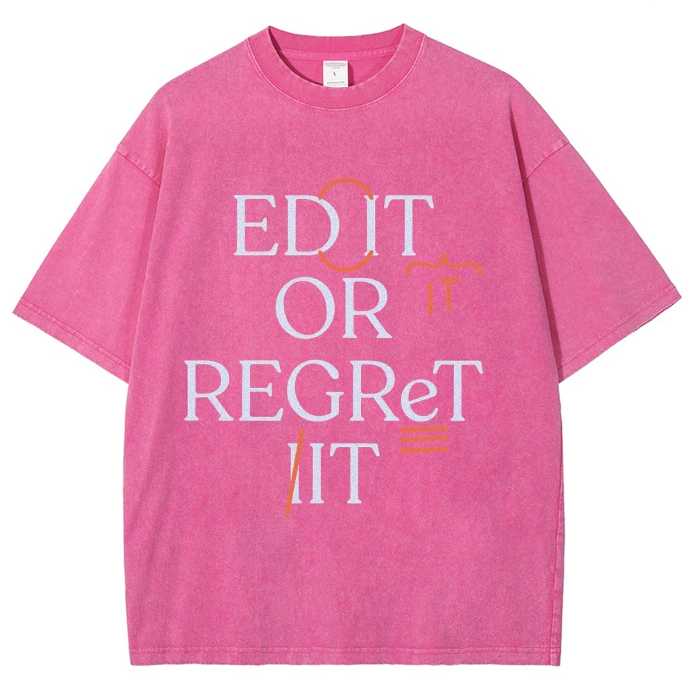 Edit Or Regret It Vintage Distressed T-shirt