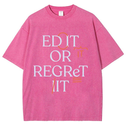 Edit Or Regret It Vintage Distressed T-shirt