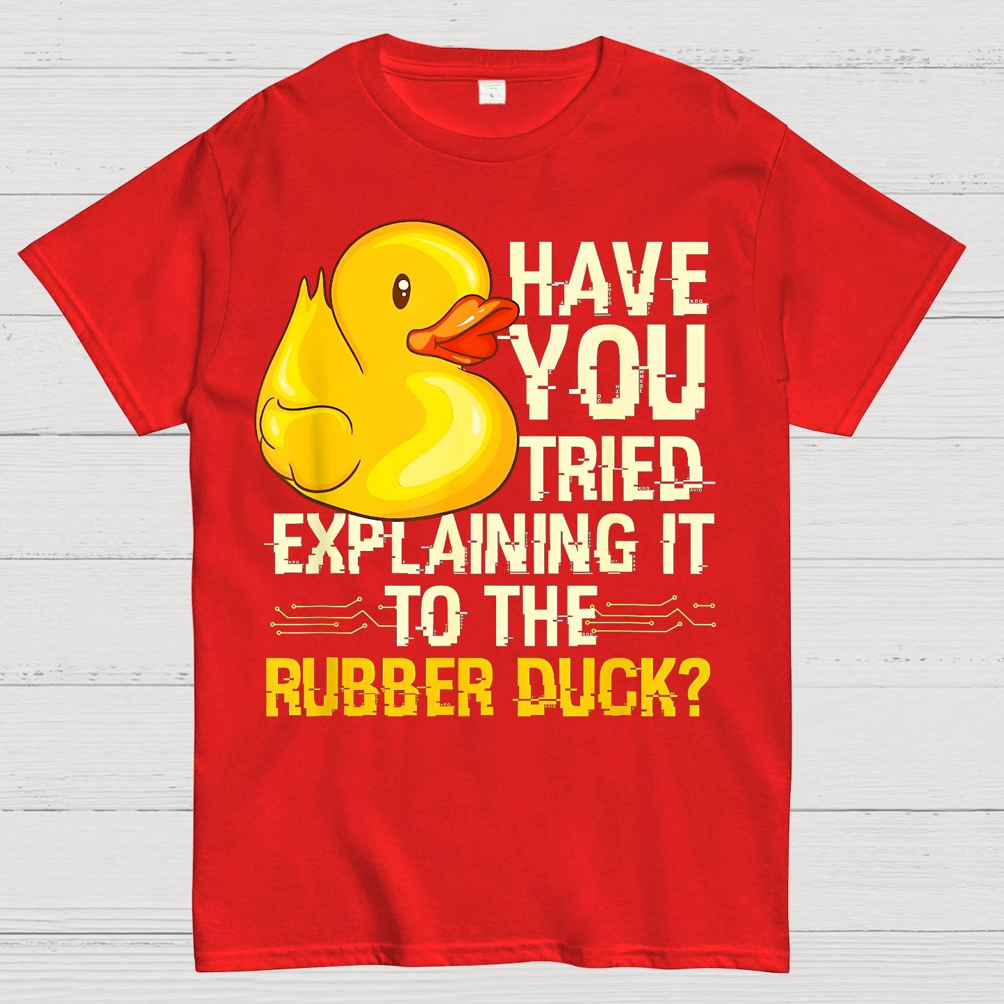 Funny Programmer - Rubber Duck Debugging Geek T-Shirt