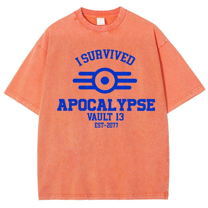 I Survived Apocalypse Vintage Distressed T-shirt