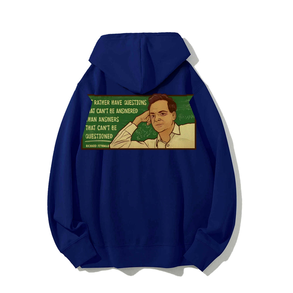 Feynman Science Printed Back Cotton Hoodie
