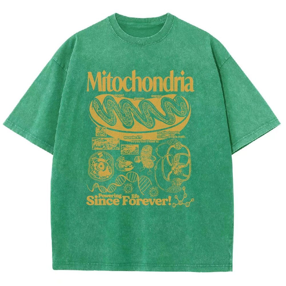 Mitochondria Vintage Science Vintage Distressed T-shirt