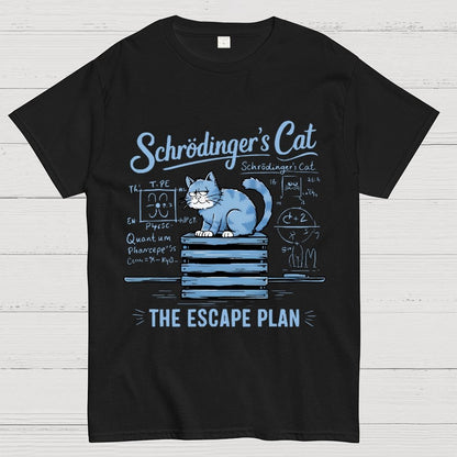 Schrödinger's Cat Of The Escape Plan Science Unisex Geek T-Shirt