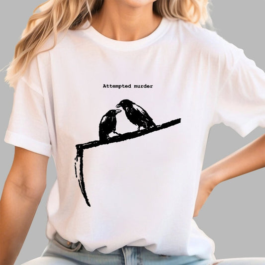 Crow Scythe Attempted Murder Geek T-Shirt