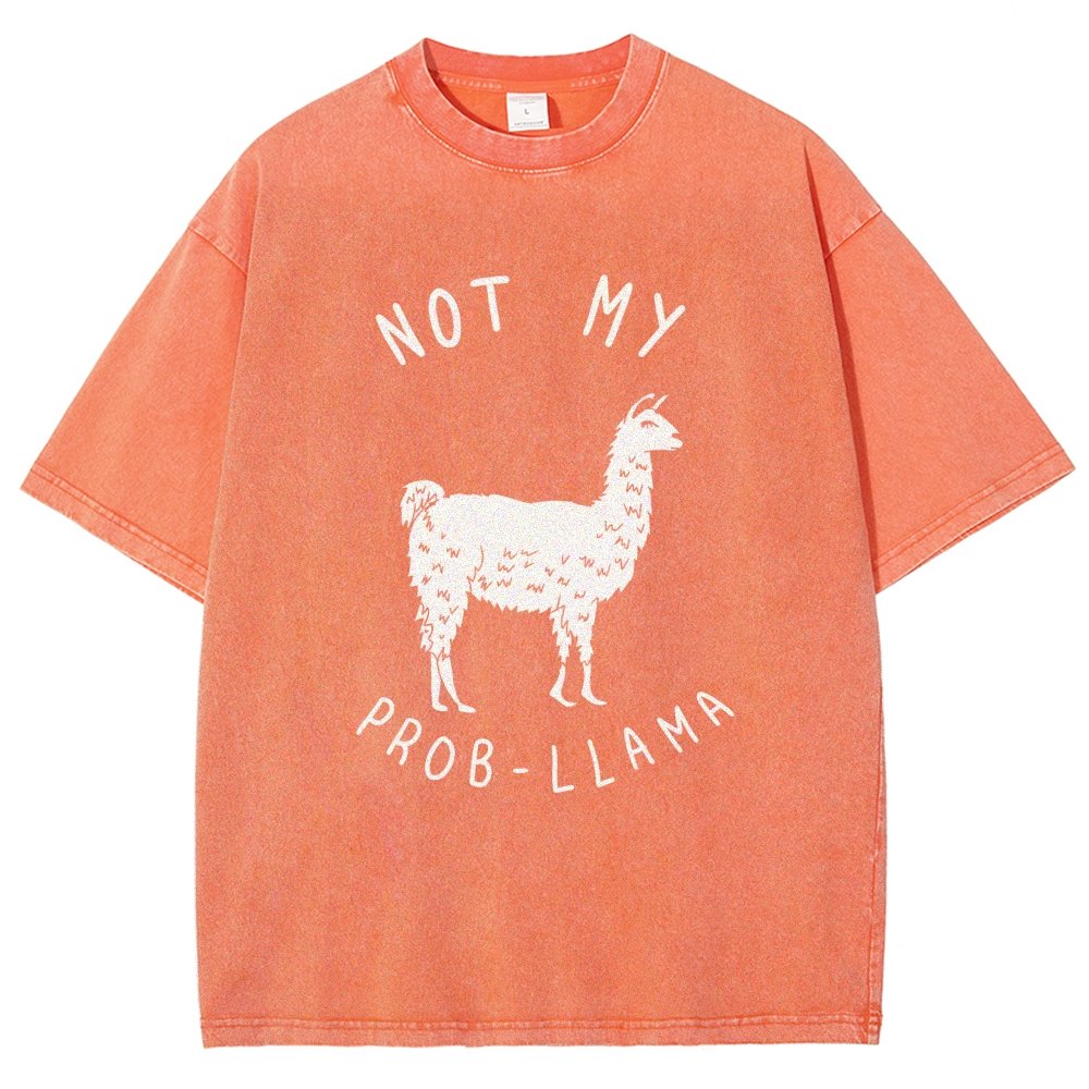 Not My Probllama Vintage Distressed T-shirt