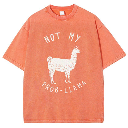 Not My Probllama Vintage Distressed T-shirt