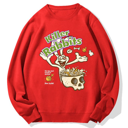Killer Rabbit Cereal Geek Cotton Sweatshirt