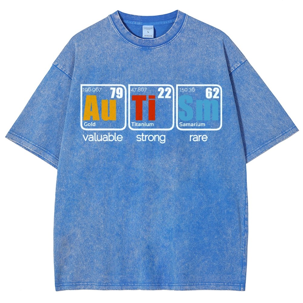 Autism Periodic Table Vintage Distressed T-shirt