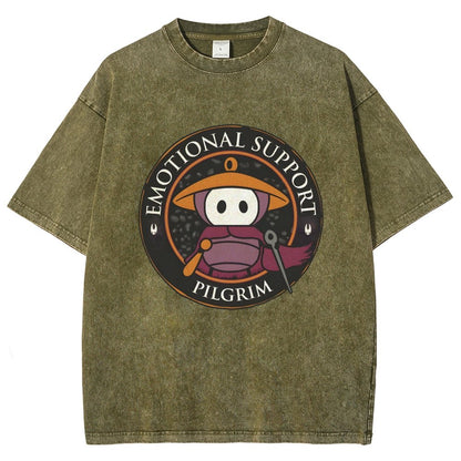 Emotional Support Pilgrim Vintage Distressed T-shirt