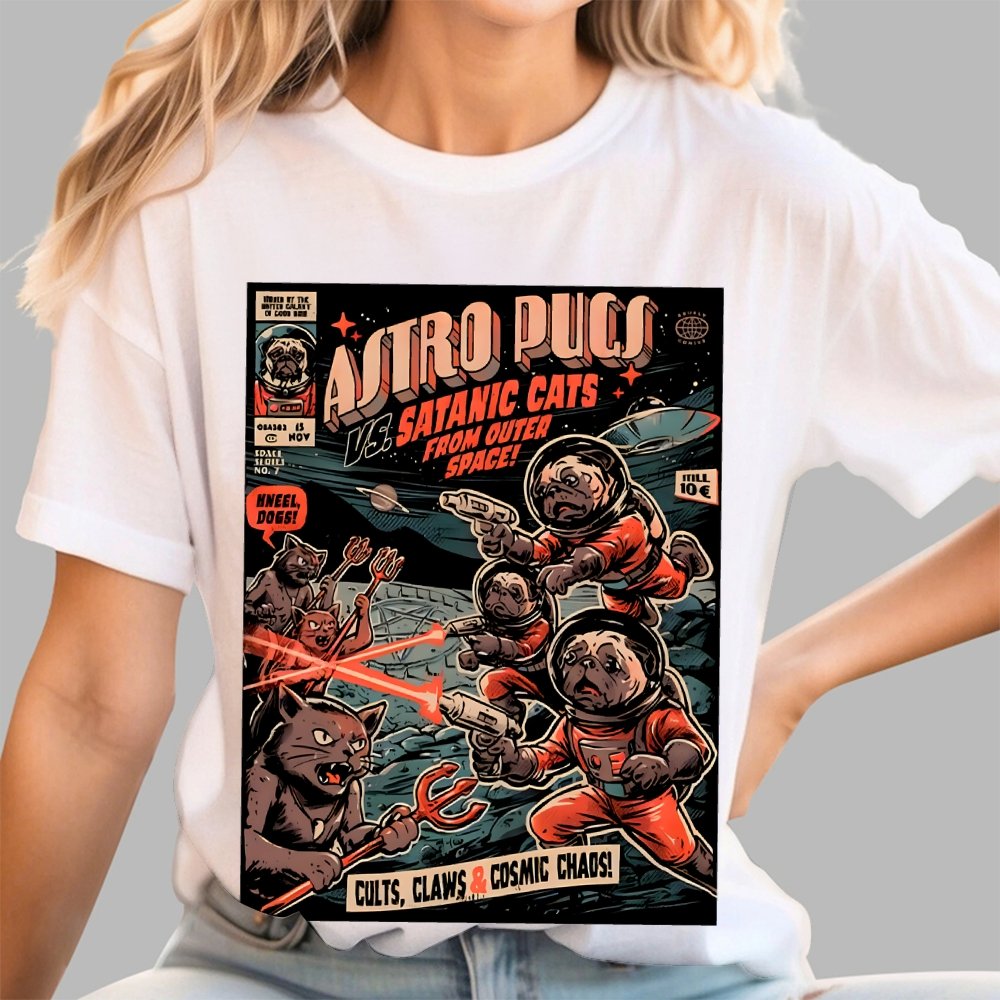 Astro Pugs Geek T-Shirt