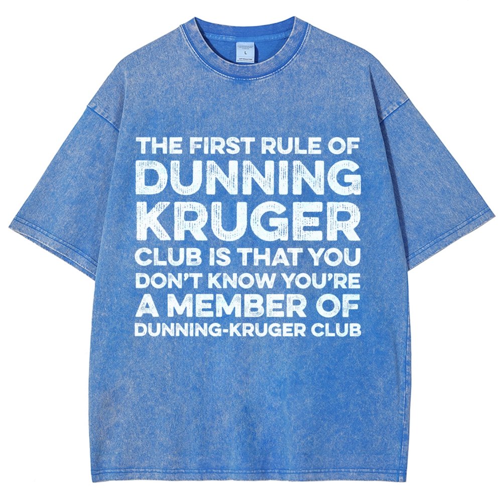 Dunning Kruger Club Vintage Distressed T-shirt